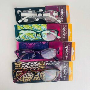 RG0326 Lot of 4 Simply Specs Blue Women Reading Glasses Multicolor  +2.00